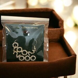 Austrian Crystal Gold Earrings Y2K 2000